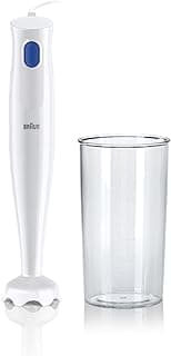 Braun Multi Quick 1, 450W, Hand Blender, One Speed, 0.600L Beaker, Dishwasher Safe, MQ10.001MWH, White