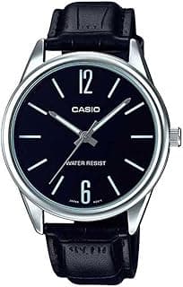Casio Men's Black Dial Stainless Steel Analog Watch