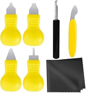 ALMEKAQUZ 6 PCS Professional Watch Back Removal Tool Kit, Watch Battery Replacement Set, Watch Repair Kits, Back Case Opener Kit for Battery Replacement