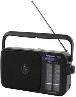 Panasonic RF-2400D Portable Analog FM Radio, Black