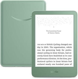 Amazon Kindle (16 GB) - Lightest and most compact Kindle, with glare-free display, faster page turns, adjustable front light, and long battery life - Matcha