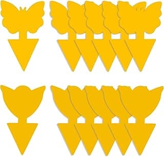 ALMEKAQUZ ALMEKAQUZ 100pcs Fruit Fly Traps, Yellow Fly Catcher Fungus Gnat Killer, Double-sided Fungus Gnat Sticky Catcher, Plant Fly Traps for Multiple Insects, Plant Fly Control Indoor