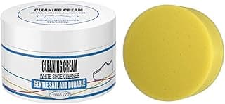 NALACAL White Shoe Cleaning Cream, White Shoe Cleaner with Sponge, Sneaker Cleaning Kit to Removes Dirt and Stain, Shoes Multifunctional Cleaning Cream for Suede, Leather, Knit, Boots, Canvas, Fabric