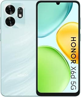 HONOR X6d 5G Smartphone, 4GB+4GB RAM, 256GB Storage, Dual SIM, 5130mAh Long-Lasting Battery, 50MP Ultra-Clear Camera, 6.75” 90Hz Large Display, 8-Core 5G Processor, MagicOS, Ocean Cyan