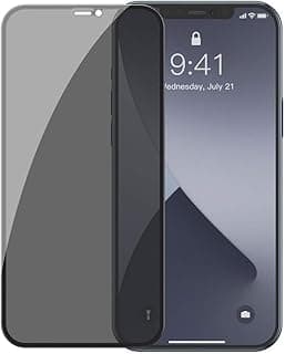 Baseus 0.3mm full-screen curved Anti-peeping tempered glass screen protector For iP 12 Pro Max 6.7inch 2020(2pcs/pack+Pasting Artifact) Black