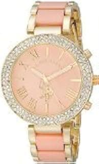 U.S. Polo Assn. Women's Pink Dial Alloy Band Watch - USC40063