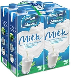 Full Fat UHT Milk 1 Litre With Added Vitamins X 4 Pieces