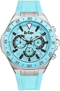 Lee Cooper Men's Watch, Multi Function Display and Silicone Strap - LC08003.099, Dark Blue