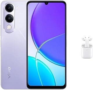 vivo Y19s 5G AI Purple 4GB RAM, 128GB)| 50MP Camera | 6.68 HD+ Display| IP64, SGS Military-Grade | Dual Speakers | 44 W Charger with TWS - Middle East Version