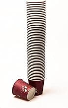 Paper Cups 50-Pieces, 4 oz Capacity, Red