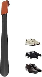 GoodTool Long Handle Shoe Horn with PU Leather Cover, 42 cm Shoe Puller for Sneakers, Boots and Dress Shoes for Men, Women and Elderly