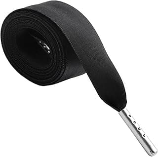 Satin Ribbon Sneakers Shoe Laces: 2.5CM Wide Flat Silk Shoelaces with Metal Tips-1 Pair