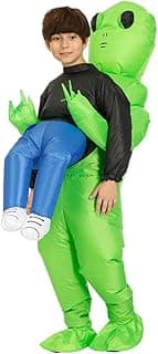 JuSoS Inflatable Alien Costume Party Fancy Dress Cosplay Outfit, Green