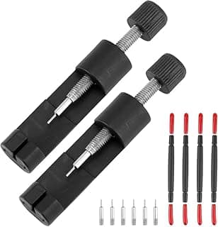 LAXDAMRE Watch Link Removal Tool Kit, Watch Pin Remover Set with Adjusters Double-Headed Ear Forks Thimbles for Bracelet Strap Adjustment, Resizing & Replacement -Watch Strap Tool for Watch Repair