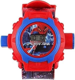 SSR Digital Wrist Watch with Projector 24 Images Spiderman, Unisex Children, Multicolor, Plastic, Buckle, Gift X-mas, Diwali, Christmas