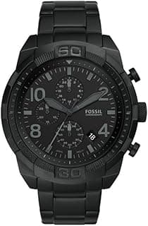Fossil Bronson Watch for Men, Quartz Chronograph Movement with Leather or Stainless Steel Strap