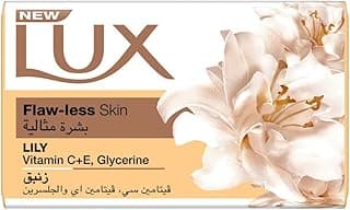 LUX Bar Soap for flaw-less skin, Lily, with Vitamin C, E, and Glycerine, 75g