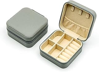 Travel Jewelry Organizer for Women – Portable Jewelry Case with Multi-Compartment Storage for Earrings, Necklaces, Rings & Bracelets (Mini, Lightweight)