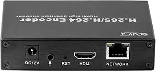 EXVIST H.265 1080P HDMI Video Encoder HDMI to RTMP Encoder W/SD Card Slot Max. 128G DDNS HTTP RTMP RTSP TS UDP Compatible with ONV/HK for IPTV Pushing to YouTube Facebook Vimeo