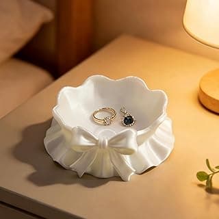Jewelry Tray Ring Holder Trinket Dish Decorative Organizer for Women Vanity Dresser Wedding Birthday Gift