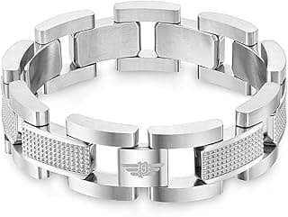 Police Urban Texture PEAGB0001129 Men's Bracelet Stainless Steel with Folding Clasp Size: 20 cm, 20 cm, Stainless Steel, No Gemstone