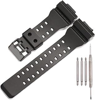 XBHSW Resin Replacement Bands Compatible with Casio G-Shock GA100 GA-100 GA-120 GA110 GD-120 GD100 Watch Strap