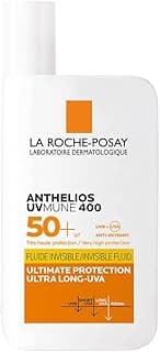 La Roche-Posay Anthelios UVMune 400 Invisible Fluid Sunscreen SPF 50+ for Men/Women; Dermatologically-Tested Skincare Sunblock for Sensitive, Reactive, or Sun-Allergic Skin 50ML