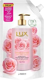 LUX Perfumed Liquid Hand Wash, Soft Rose, with Almond Oil & Glycerin, for Fragrant, Soft and Clean Hands, 1L