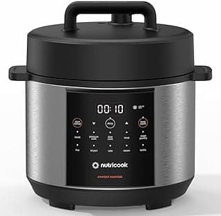 Nutricook Smart Pot Electric Pressure Cooker, 4L Capacity, 900W, 11 Cooking Programs, Dishwasher-Safe, Food-Grade Stainless Steel Pot,Built-in Safety Features,NC-SP150, 2 Year Limited Warranty