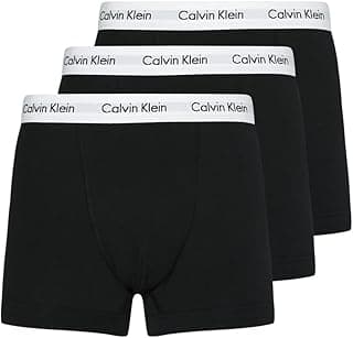 Calvin Klein Mens Medium Rise Trunk Boxer Shorts(Pack of 3) (pack of 3)