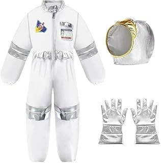 Children Astronaut Space Costume for Kids Boys Girls 3 4 5 6 7 8 Year Olds, Space Pretend Dress Up Role Play Set for Boys Girls Cosplay Ages 4-7
