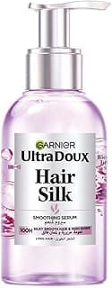 Garnier Ultra Doux Rice Water Silk Drops Smoothing Serum for Long, Dull hair, silky smooth hair and high shine, Replumps, Heat Protection, Frizz and Humidity Protection, 120ml