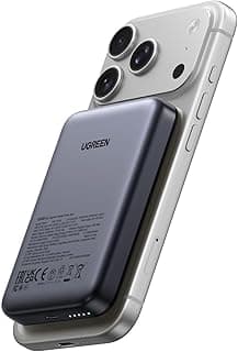 UGREEN Magsafe Power Bank 10000mAh, Wireless Portable Charger Fast Charging, Mobile Phone PD 20W Wired Charging, iPhone Magsafe Charger Battery Pack for iPhone 17-12 Series,Space Gray