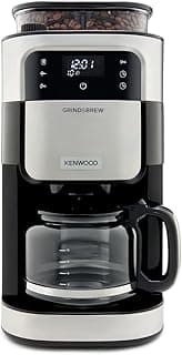 Kenwood Grind & Brew Coffee Maker with Built-in 220g Burr Grinder, 12-Cup Capacity, 1.5L Water Tank, 900W Power, Digital Touch Display – MM40.000BM, Black/Metal