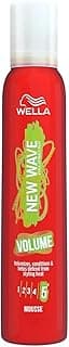 Wella New Wave Volume Mousse – Lightweight, 24H Hold, Heat Protection, Anti-Humidity Hair Mousse – 200ml