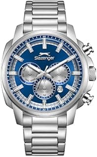 Slazenger Men's Watch, Multi Function Display and Metal Strap - SL.9.2479.2.02, Silver