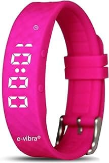 e-vibra e-vibra Potty Training Watch - Rechargeable Silent Vibrating Watch - Medical Reminder Wristband - with Timer and 15 Daily Alarms (Pink)