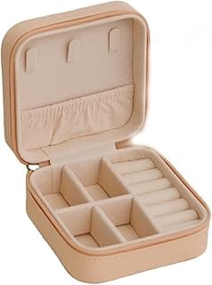 Mini Jewelry Travel Case Small Portable Jewelry Organizer Box Portable Display Storage Box for Rings Earrings Necklace Gifts for Women