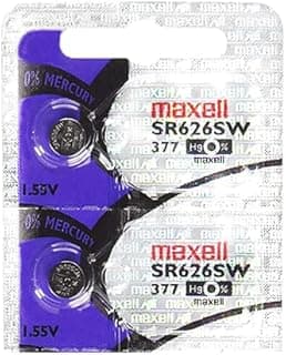 Maxell Maxell 2 x SR626SW 377 1.55v Silver Oxide Button Cell Watch Battery - Official Genuine