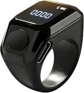 VENNERLI Smart Tasbih Zikr Ring Muslim Prayer Tasbih Counter Wearable Technology Ring OLED Display with Muslim Time APP