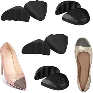 ABOOFT Shoe Filler Inserts, Adjustable Toe Cushion Inserts to Make Shoes Fit Tighter, Memory Foam Shoe Size Reducer for High Heels, Dress Shoes, Casual, Flats(2 Pairs,Black)