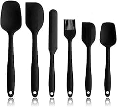 SKY-TOUCH Silicone Spatula Set - 6 Piece Non-Stick Rubber Spatula Set, Heat-Resistant Spatula Kitchen Utensils Set For Cooking, Baking And Mixing