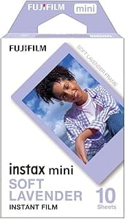 Fujifilm instax Mini Instant Film – Soft Lavender Border (10 Exposures) – Film Only