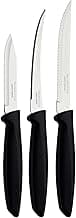 Tramontina Plenus 3 Pieces Knife Set with Stainless Steel Blade and Black Polypropylene Handle