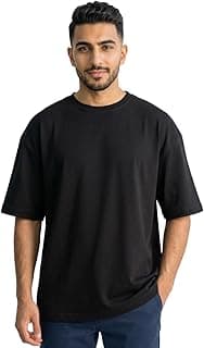 RSO Outfits Unisex Oversized Ottoman Texture T Shirt | Breathable Stretch Fabric, Casual Loose Fit