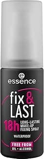 Essence Fix & Last 18h Longlasting Make-up Fixing Spray |Long-Lasting Makeup Setting | Transparent Finish | Natural Radiant Look | Oil-Free | Vegan & Alcohol-Free | Lightweight | 50ml