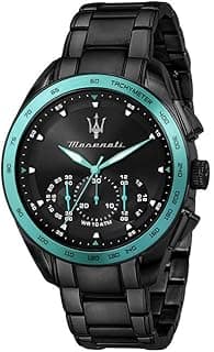 Maserati Traguardo Analog Black Dial Men's Watch-R8873644002, Black, bracelet