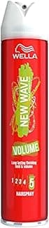 Wella New Wave Volume Hairspray – Lightweight, Long-lasting Hold, UV Protection, Adds Volume & Shine – 250ml