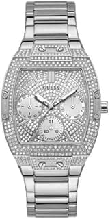 GUESS 38MM Crystal Accented Square Watch