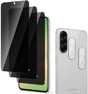 [5-Pack], Privacy Full Coverage Screen Protector for Samsung Galaxy A56,Camera Lens Protector,9H Anti-Spy Tempered Glass Film, Fingerprint & Oil-Proof, Case-Friendly